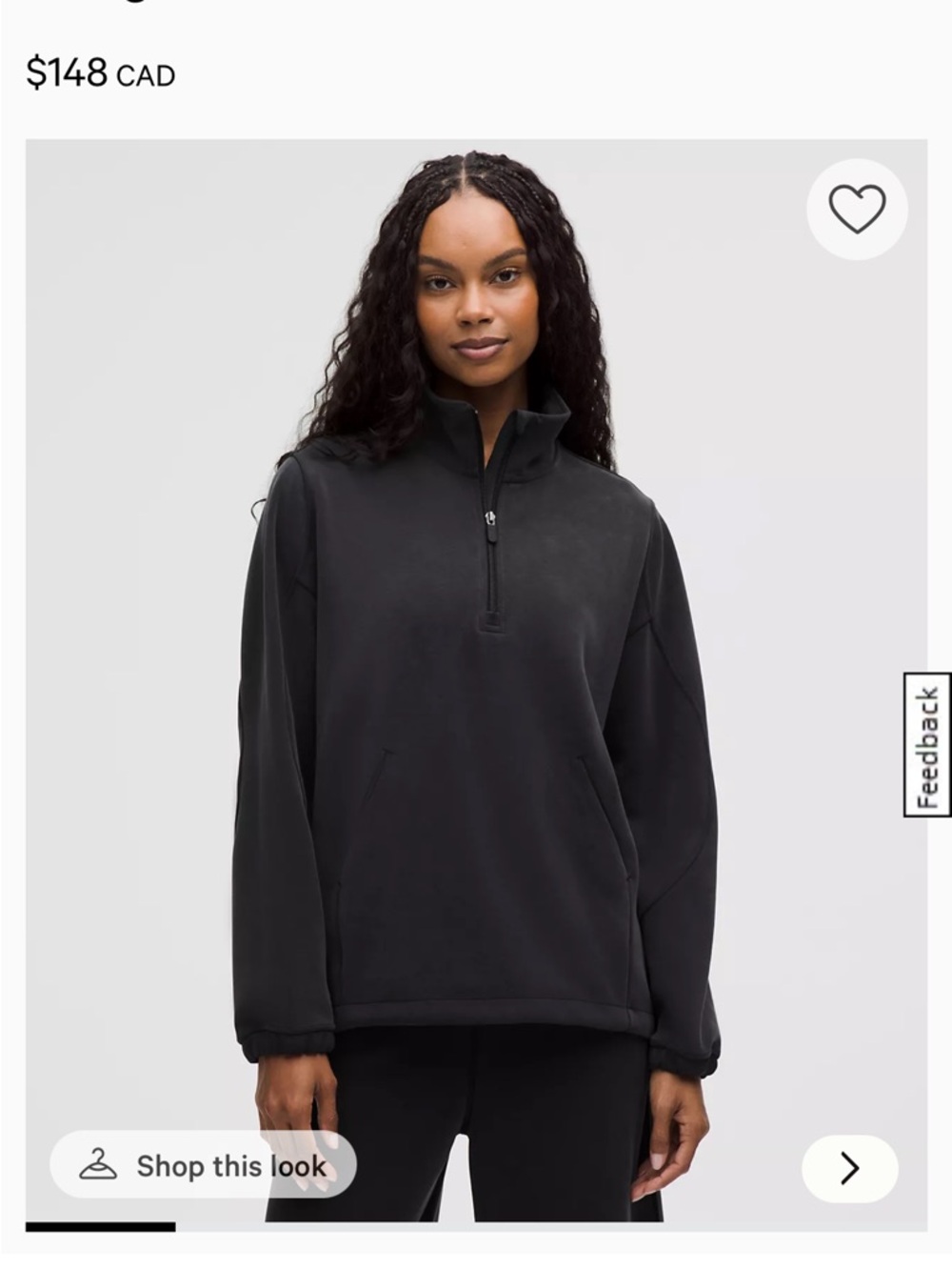 Lululemon Softstreme Half-Zip Long